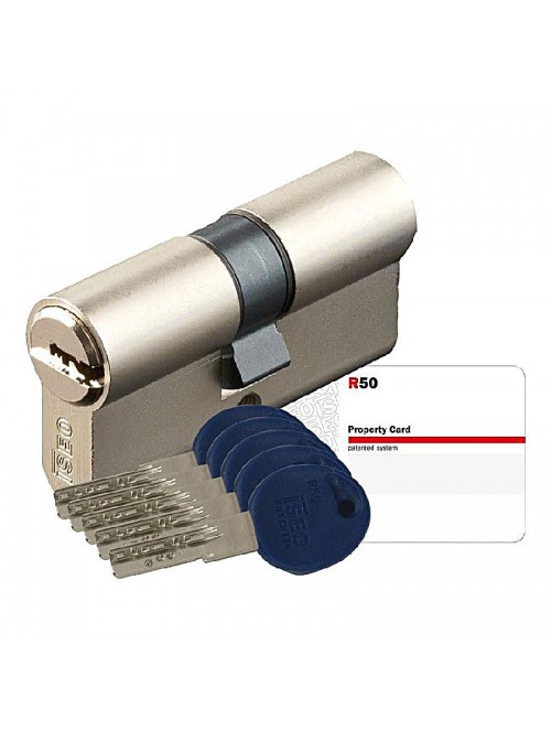 Κύλινδρος ασφαλείας ISEO R50 με πομολάκι 80mm (30x50 νίκελ)