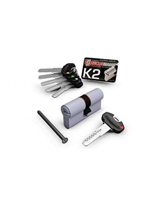 Κύλινδρος ασφαλείας SECUREMME K2 70mm (30x40 νίκελ)