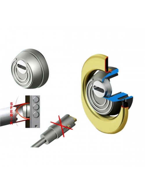 Προστατευτικό κυλίνδρου DEFENDER DISEC SFERIK ROK μπρονζέ