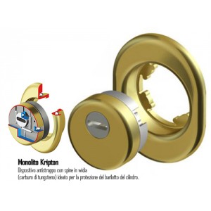 Προστατευτικό κυλίνδρου DEFENDER DISEC MONOLITO KRIPTON μπρονζέ