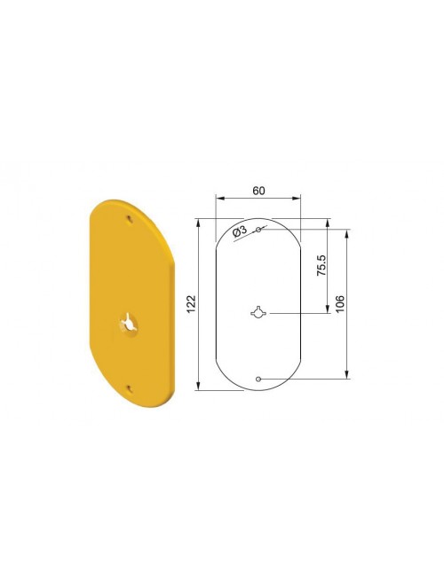Ροζέτα οβάλ εξωτερική για κλειδαριές OMEGA (χρυσό)