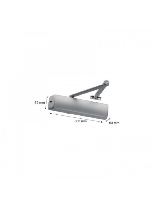 Μηχανισμός (σούστα) επαναφοράς πόρτας ABLOY DC 247 βαρέως τύπου Νο.2-7 (ασημί)