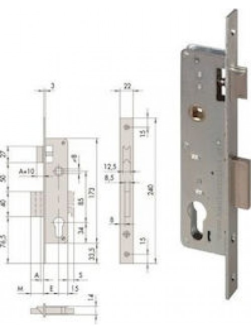 Κλειδαριά χωνευτή CISA LOGO LINE