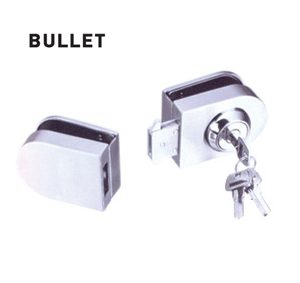 Κλειδαριά ασφαλείας BULLET γυάλινης πόρτας με κύλινδρο