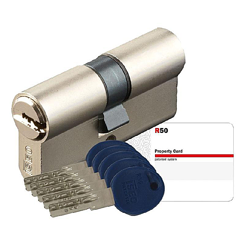 Κύλινδρος ασφαλείας ISEO R50 με πομολάκι 80mm (30x50 νίκελ)