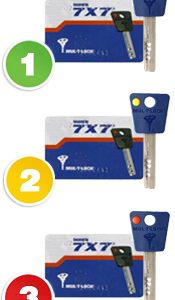 Κύλινδρος ασφαλείας MUL-T-LOCK 7x7 3in1 60mm (30x30 νίκελ)