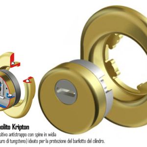 Προστατευτικό κυλίνδρου DEFENDER DISEC MONOLITO KRIPTON νίκελ