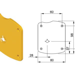Ροζέτα εσωτερική για κλειδαριές OMEGA (χρυσό)