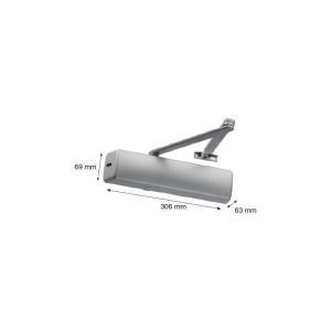 Μηχανισμός (σούστα) επαναφοράς πόρτας ABLOY DC 247 βαρέως τύπου Νο.2-7 (ασημί)
